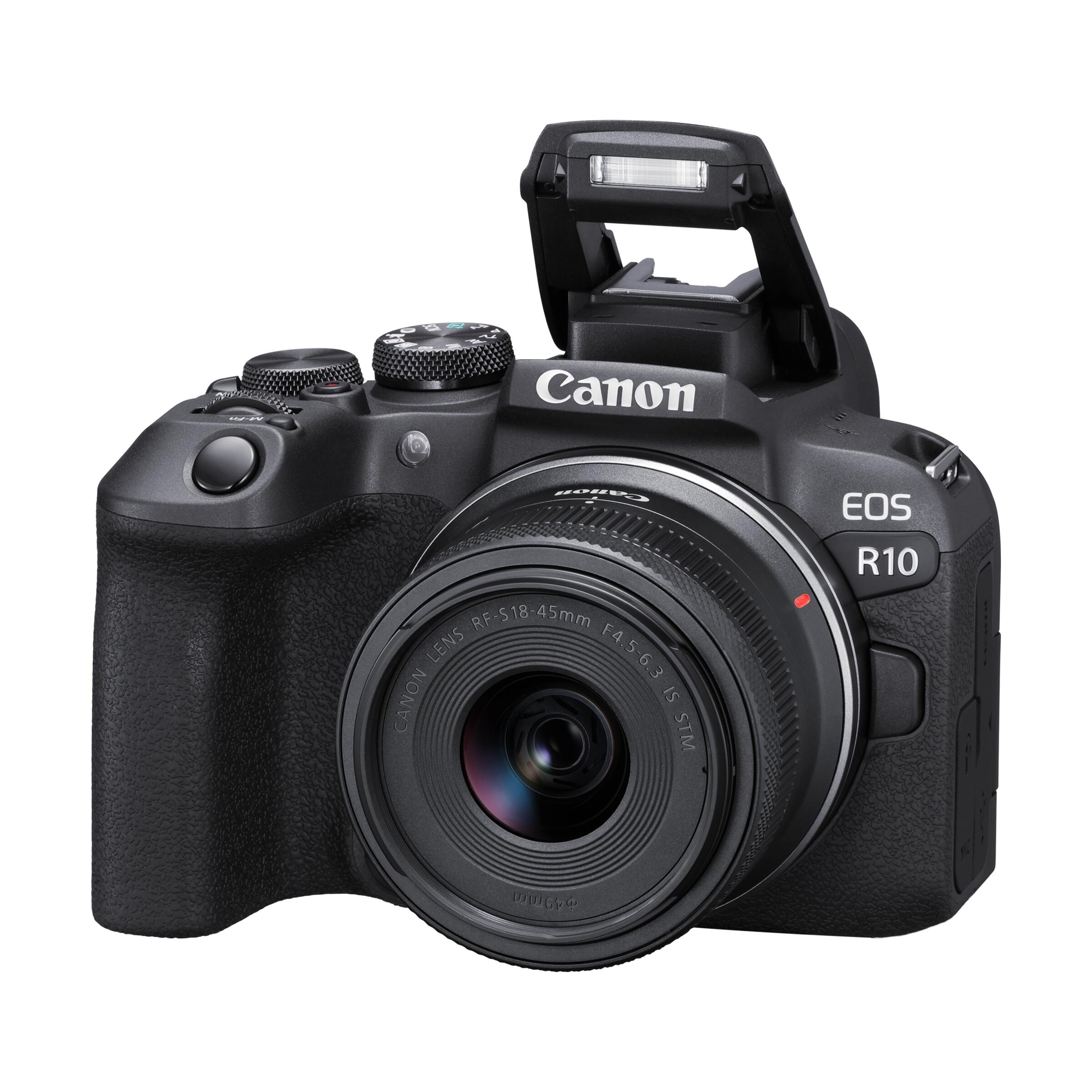 Canon EOS R10 + RF-S 18-45mm IS STM + EF-EOS R Adapter